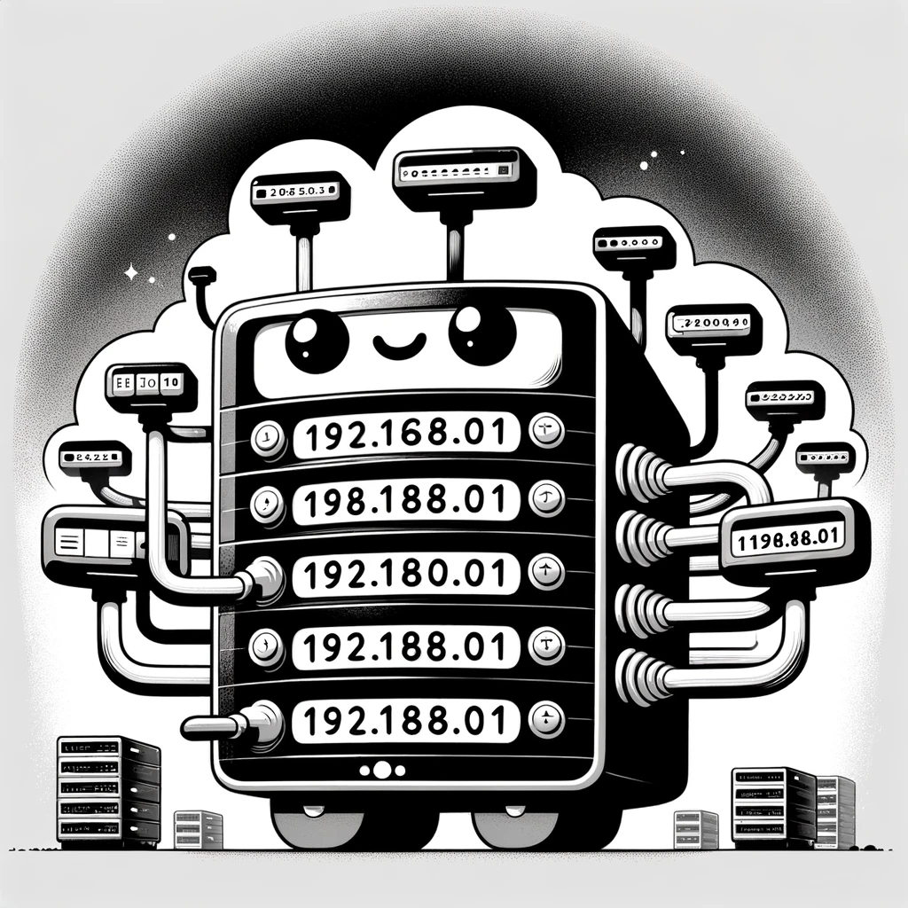 ip addressを設定したサーバ